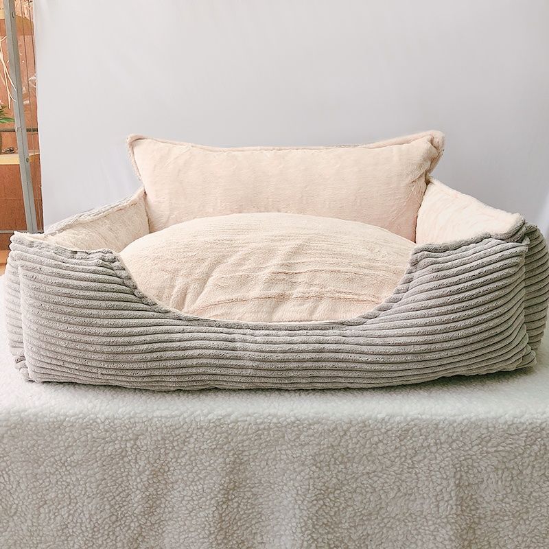 Removable Washable Plush Pet Bed Warm Comfortable Sleeping Kennel