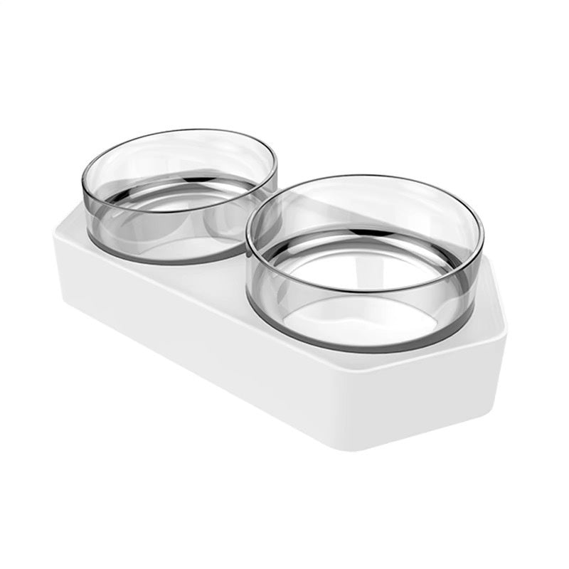 Ceramic Double Feeding Bowl For Pets Cervical Spine Protection