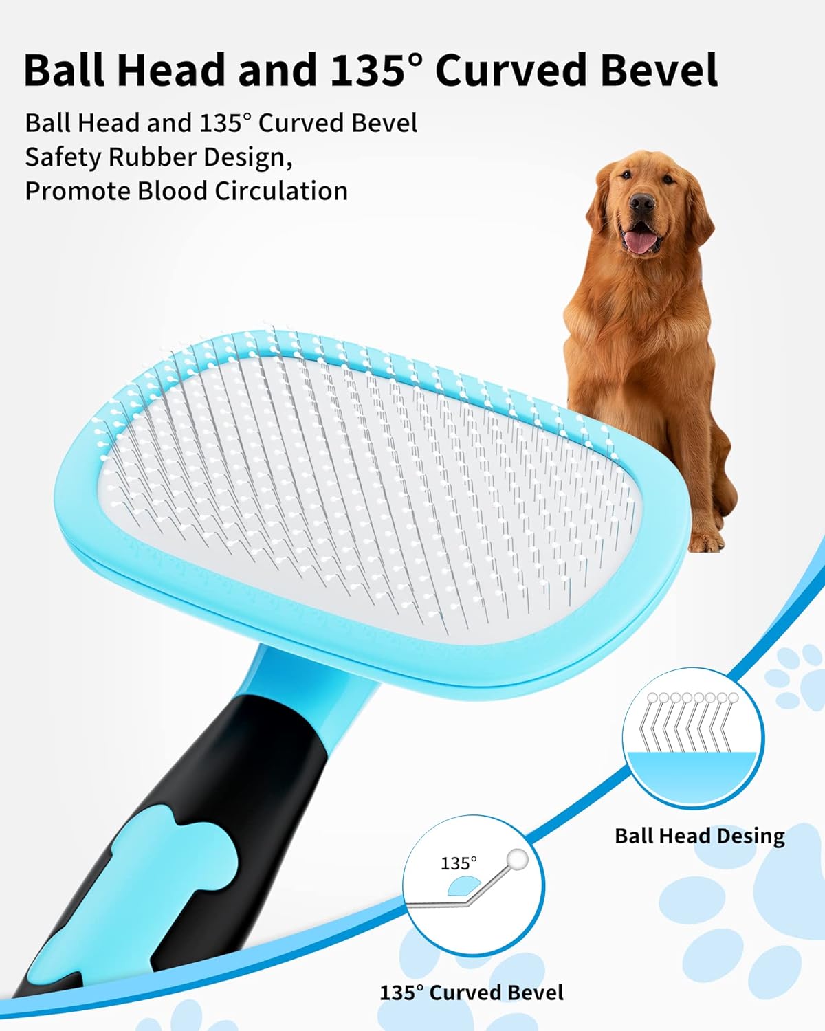 Pet Grooming Brush Shedding Hair Removal Grooming Tool