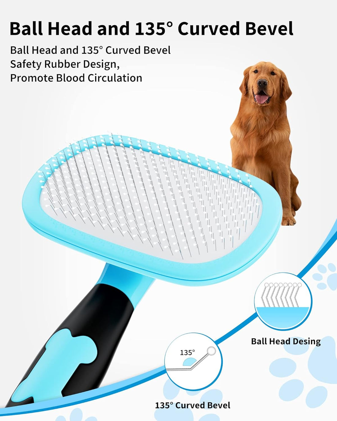 Pet Grooming Brush Shedding Hair Removal Grooming Tool