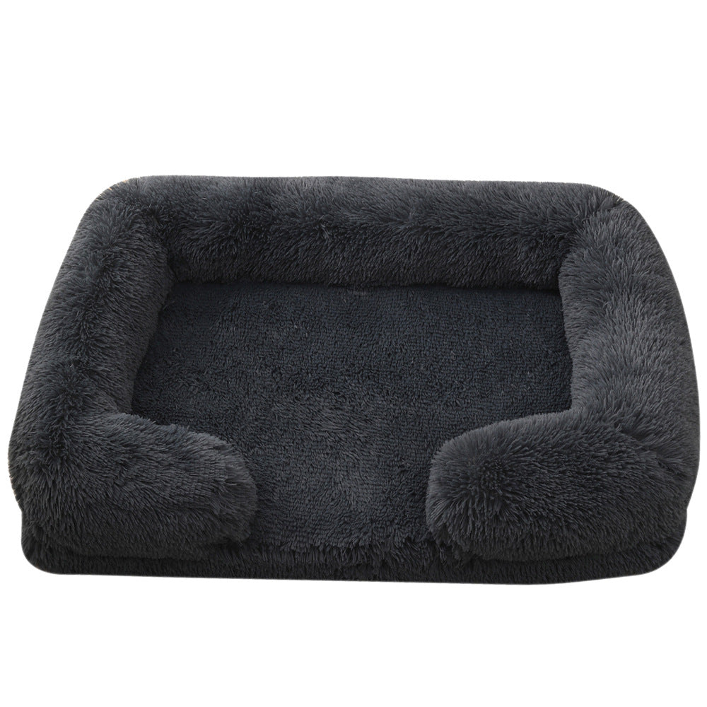 Plush Round Pet Bed Warm Winter Comfortable Sleeping Mat