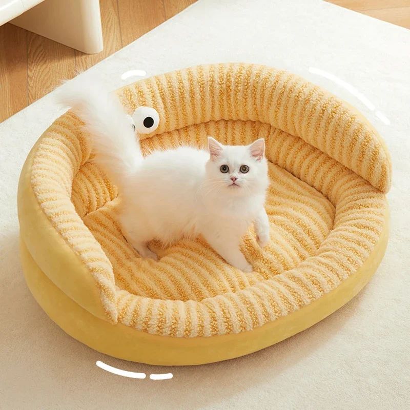 Modern Solid Color Plush Pet Bed Soft Warm Washable Sleeping Mat