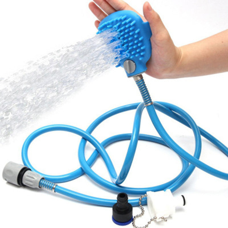 Pet Bathing Massager Brush With Comfortable Shower Sprayer Tool