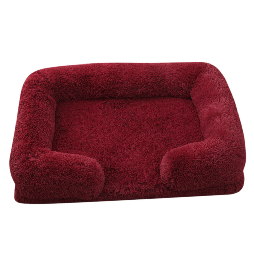 Plush Round Pet Bed Warm Winter Comfortable Sleeping Mat