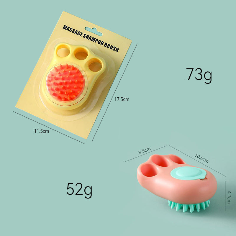 Pet Bath Massage Comb Brush For Grooming And Claw Care