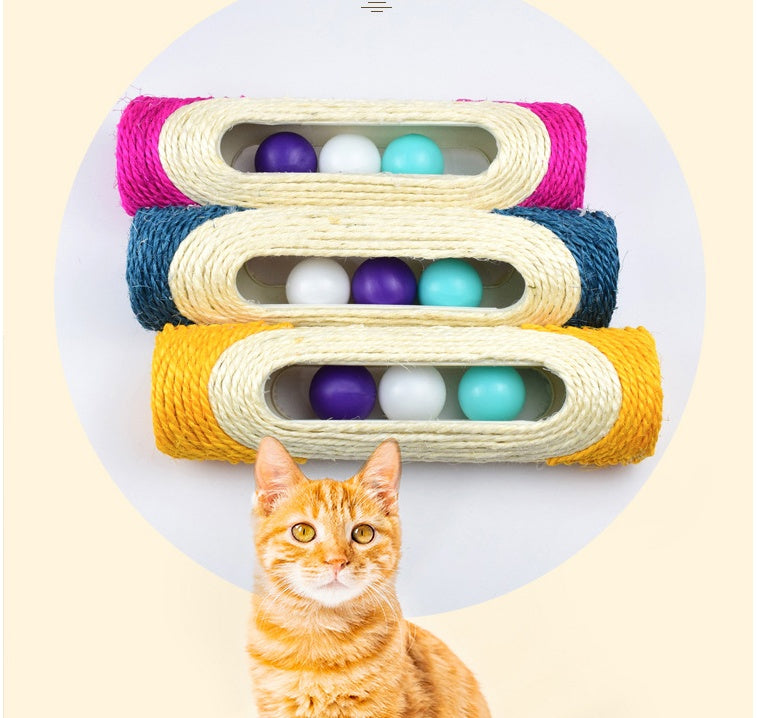 Long Sisal Drum Toy For Pets Set Of Three