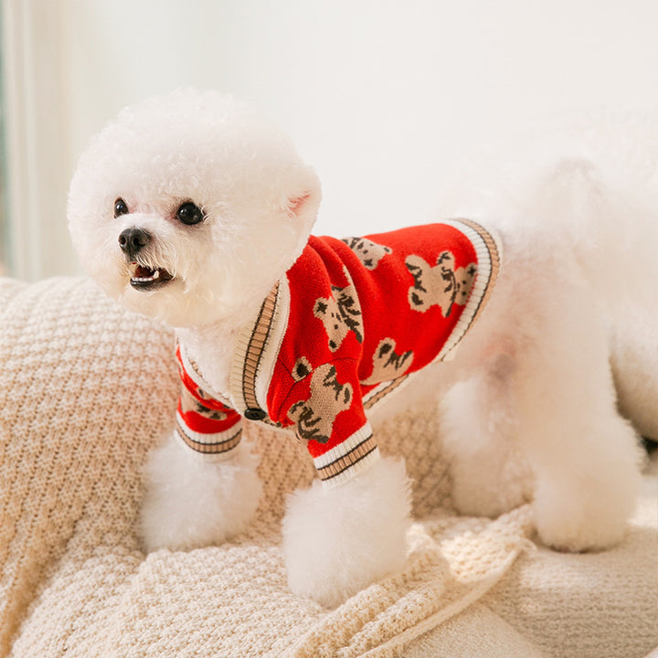 Pet Simple Warm Knitted Sweater For Small And Medium Pets