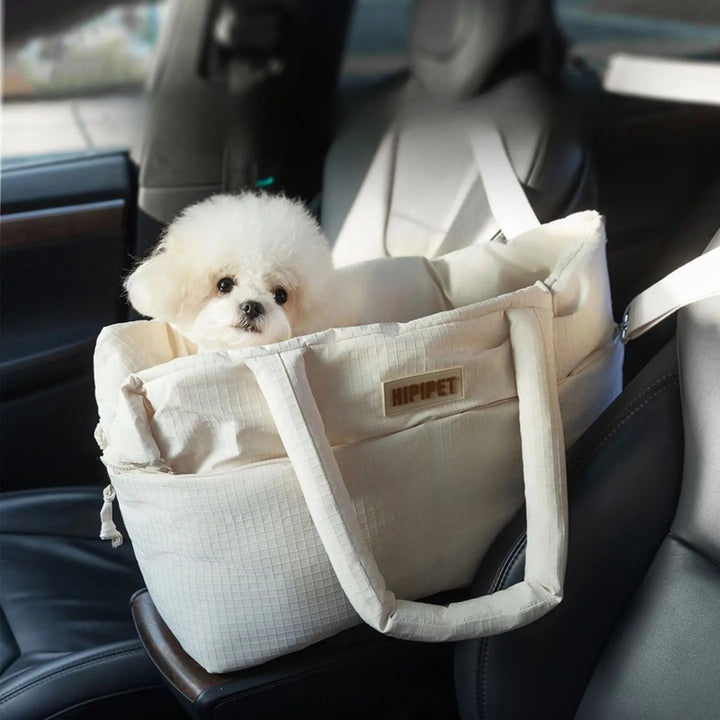 Pet Car Seat Carrier With Adjustable Safety Leash For Travel