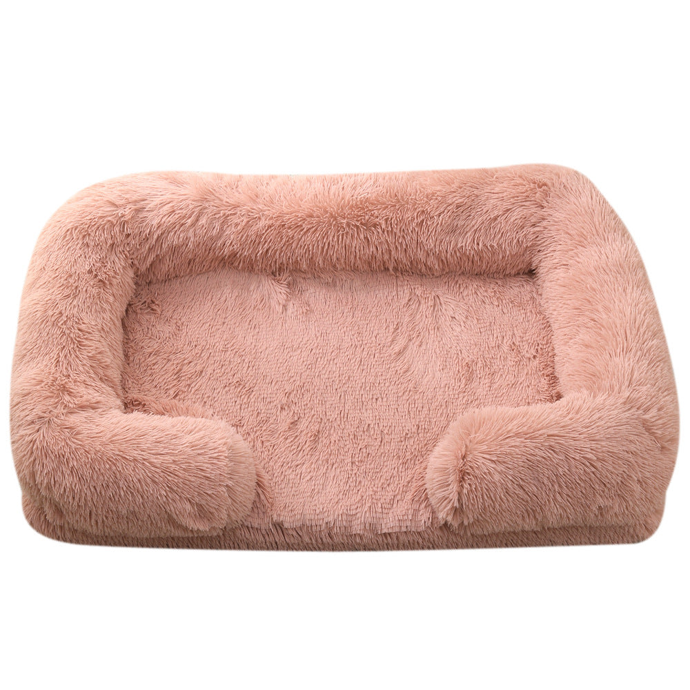 Plush Round Pet Bed Warm Winter Comfortable Sleeping Mat