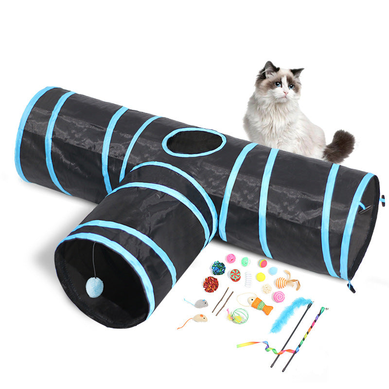 Foldable Tunnel Climbing Path Toy For Pets