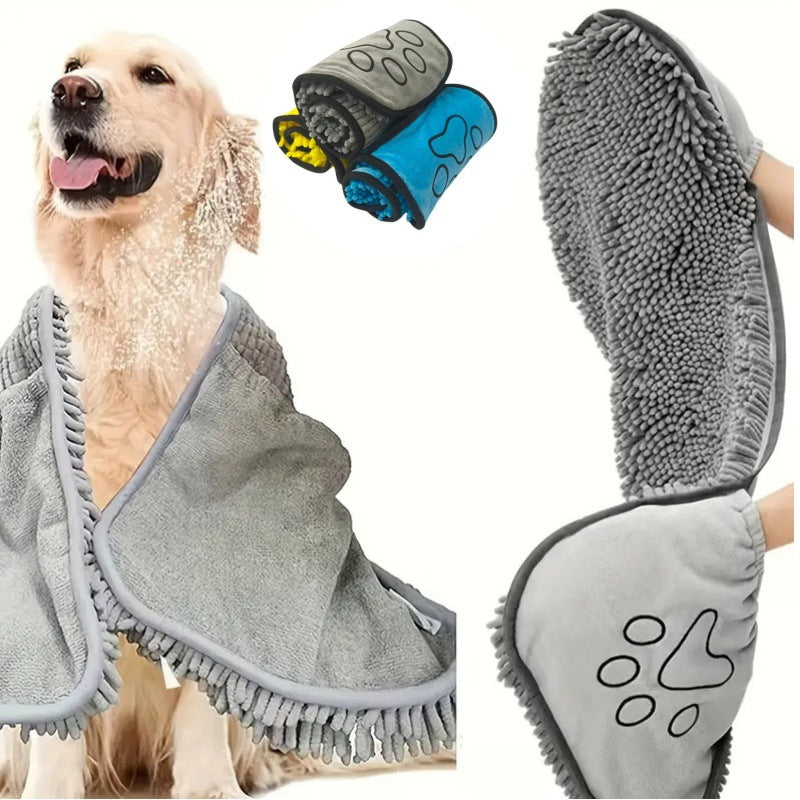 Quick Absorbing Pet Bath Towel Soft Cotton For Grooming