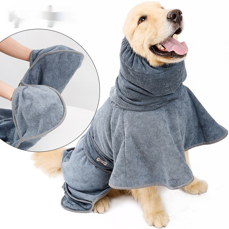 Cotton Pet Bath Towel Strong Absorbent Quick Drying Soft Comfort