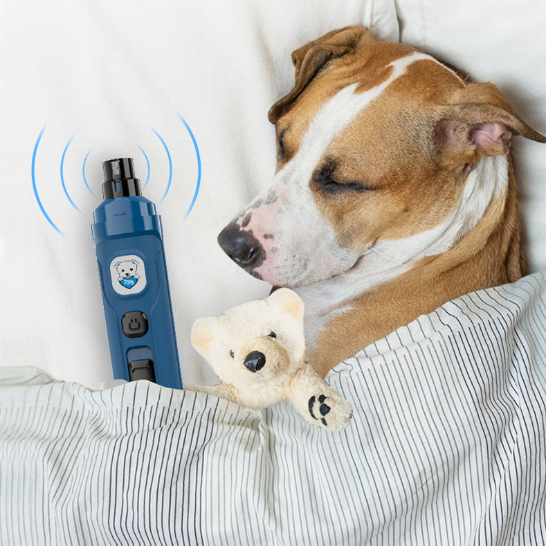 Electric Pet Nail Sharpener Grooming Tool Rechargeable Quiet Design