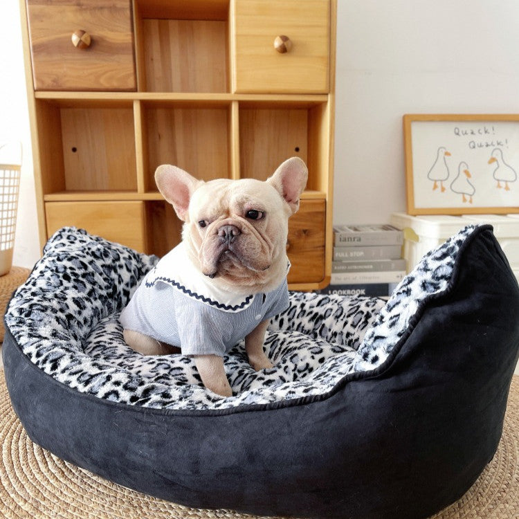 Boat Shaped Pet Sofa Bed Thick Plush Comfortable Sleeping Mat