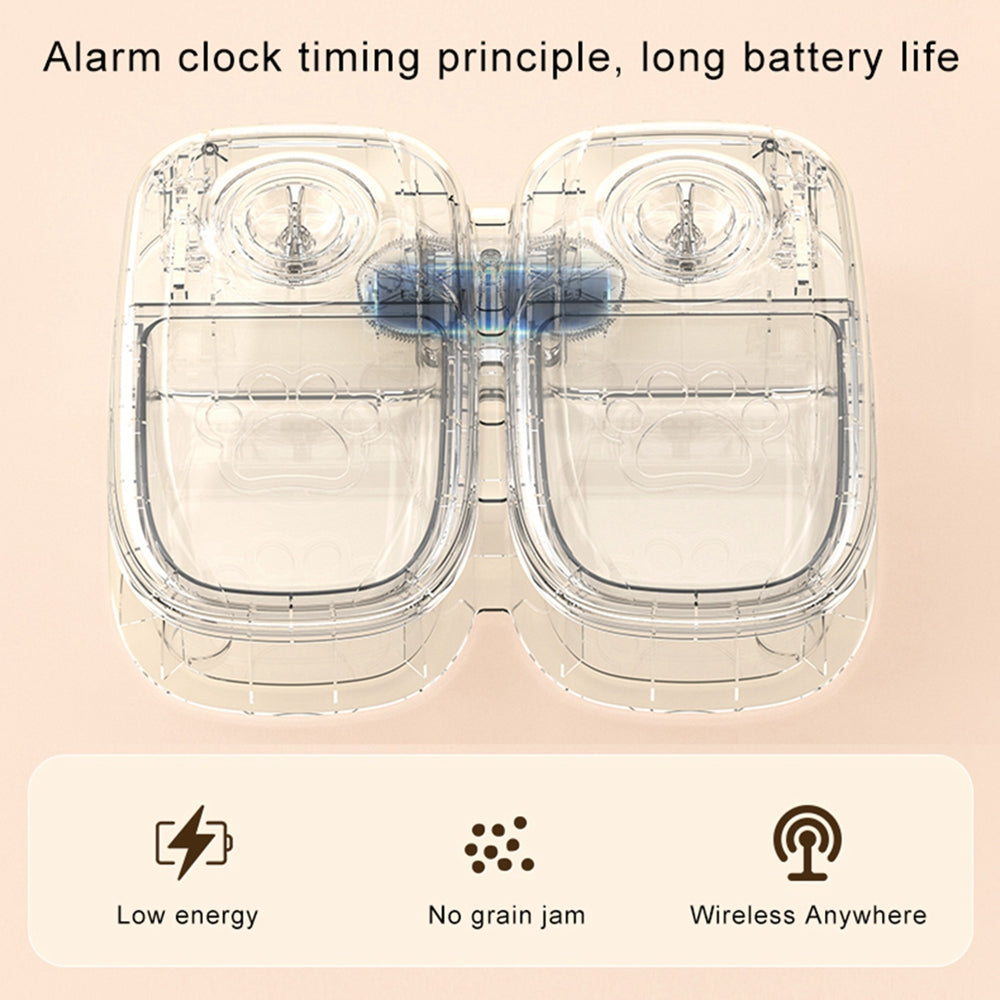 Automatic Smart Food Dispenser With Timer And Stainless Steel Bowl For Pets