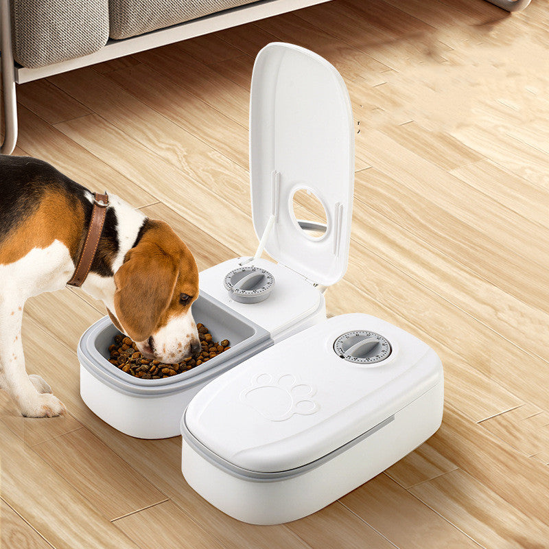 Automatic Smart Food Dispenser With Timer And Stainless Steel Bowl For Pets