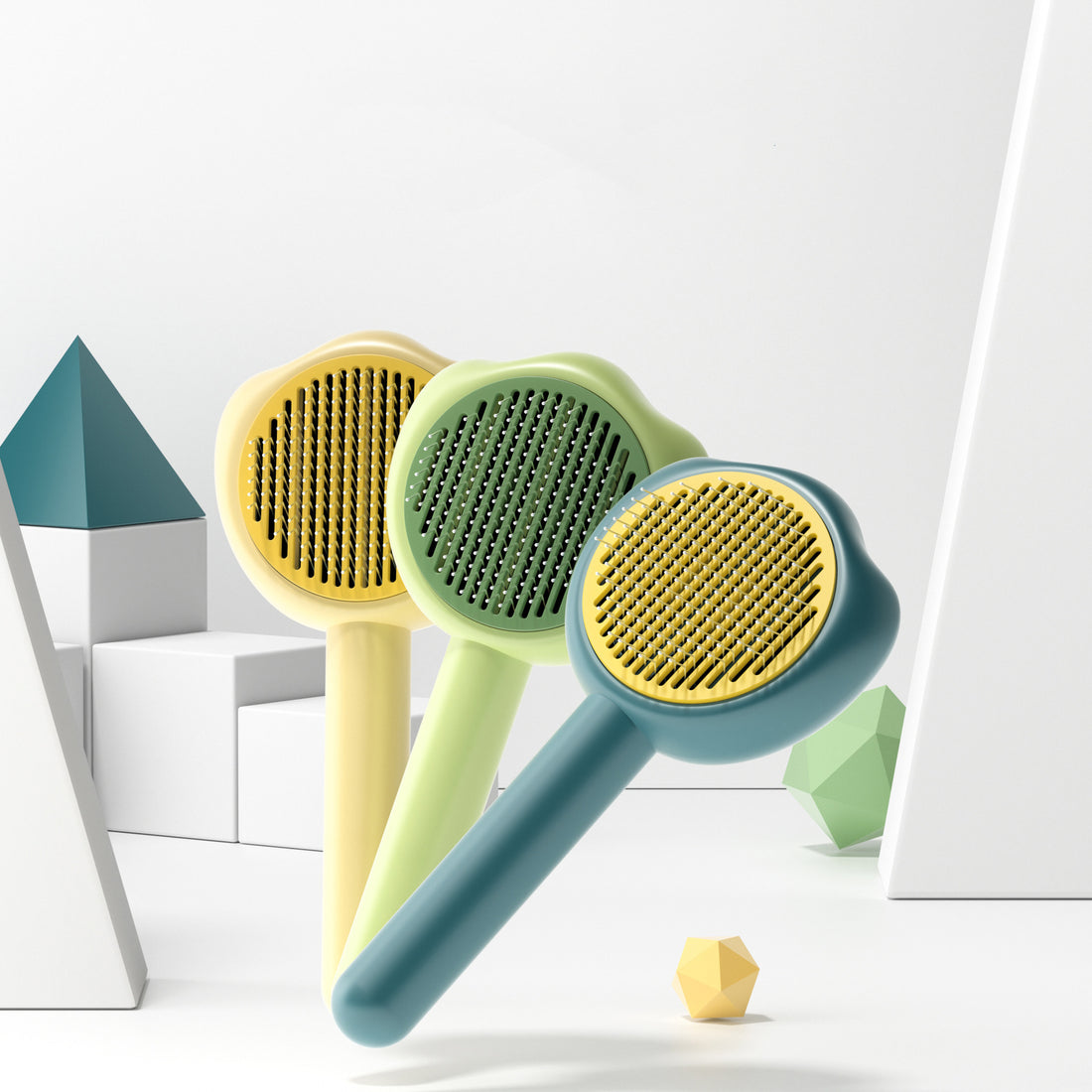 Self Cleaning Pet Grooming Comb Needle Brush Hair Remover Tool